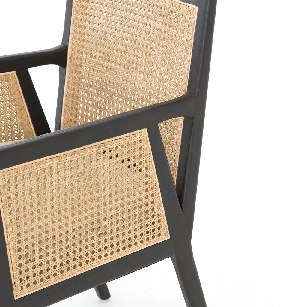 Antonia Cane Dining Arm Chair - Brushed Ebony - Image 11
