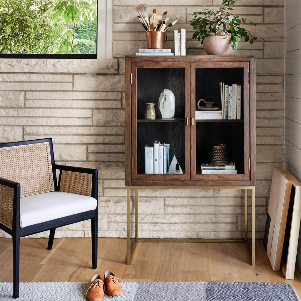 Antonia Cane Dining Arm Chair - Brushed Ebony - Image 3