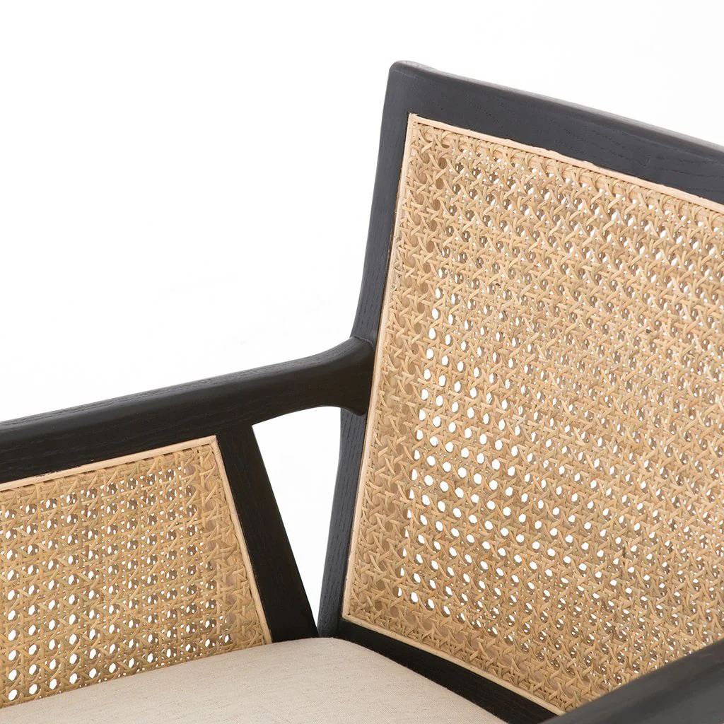 Antonia Cane Dining Arm Chair - Brushed Ebony - Image 8