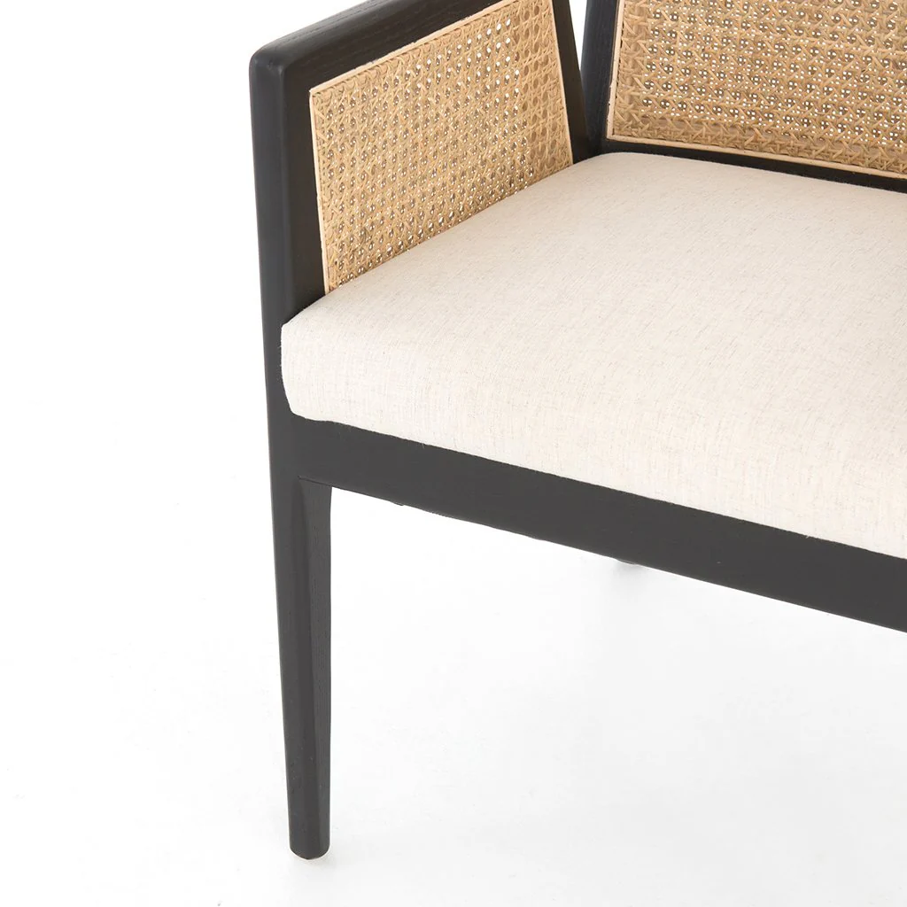 Antonia Cane Dining Arm Chair - Brushed Ebony - Image 9