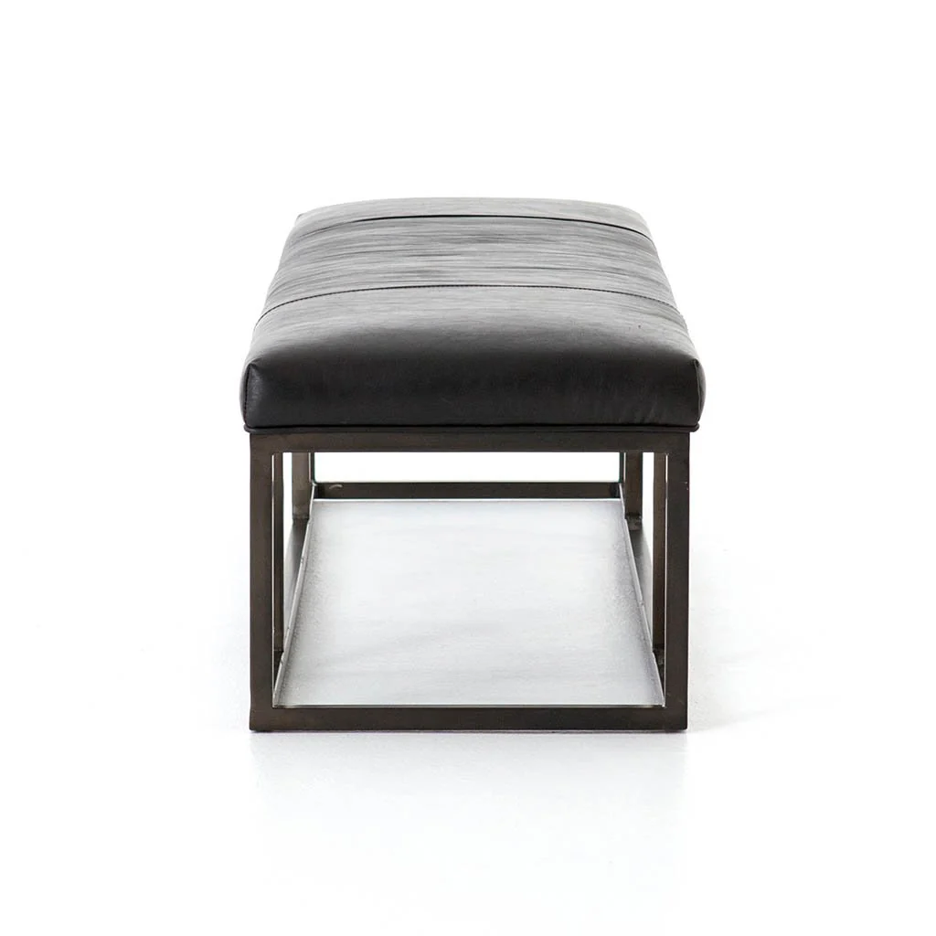 Beaumont Leather Bench - Rider Black - Image 6
