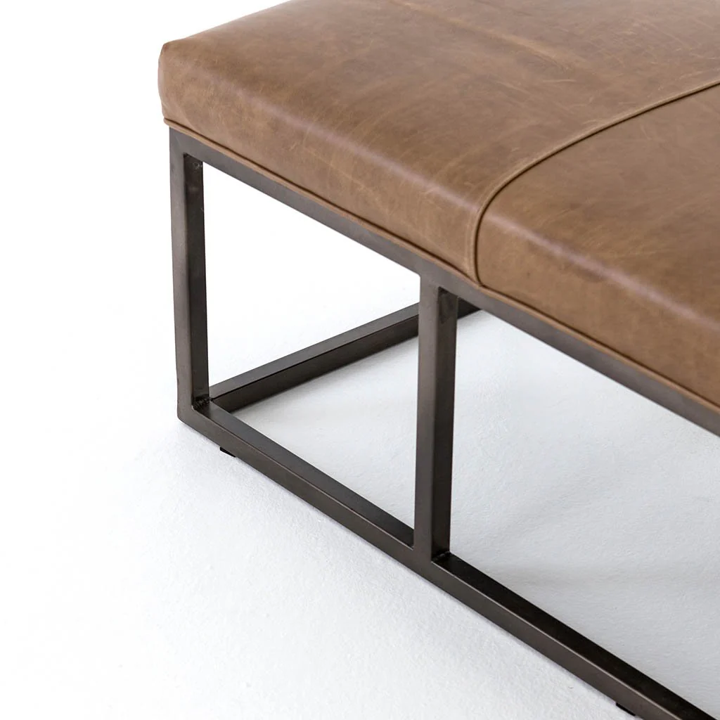 Beaumont Leather Bench - Warm Taupe Dakota - Image 6