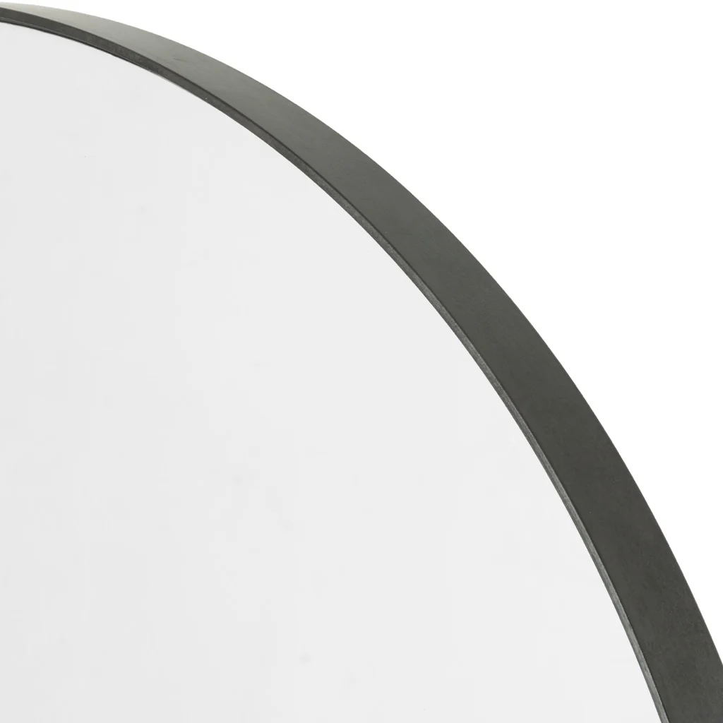 Bellvue Round Mirror - Rustic Black - Image 3