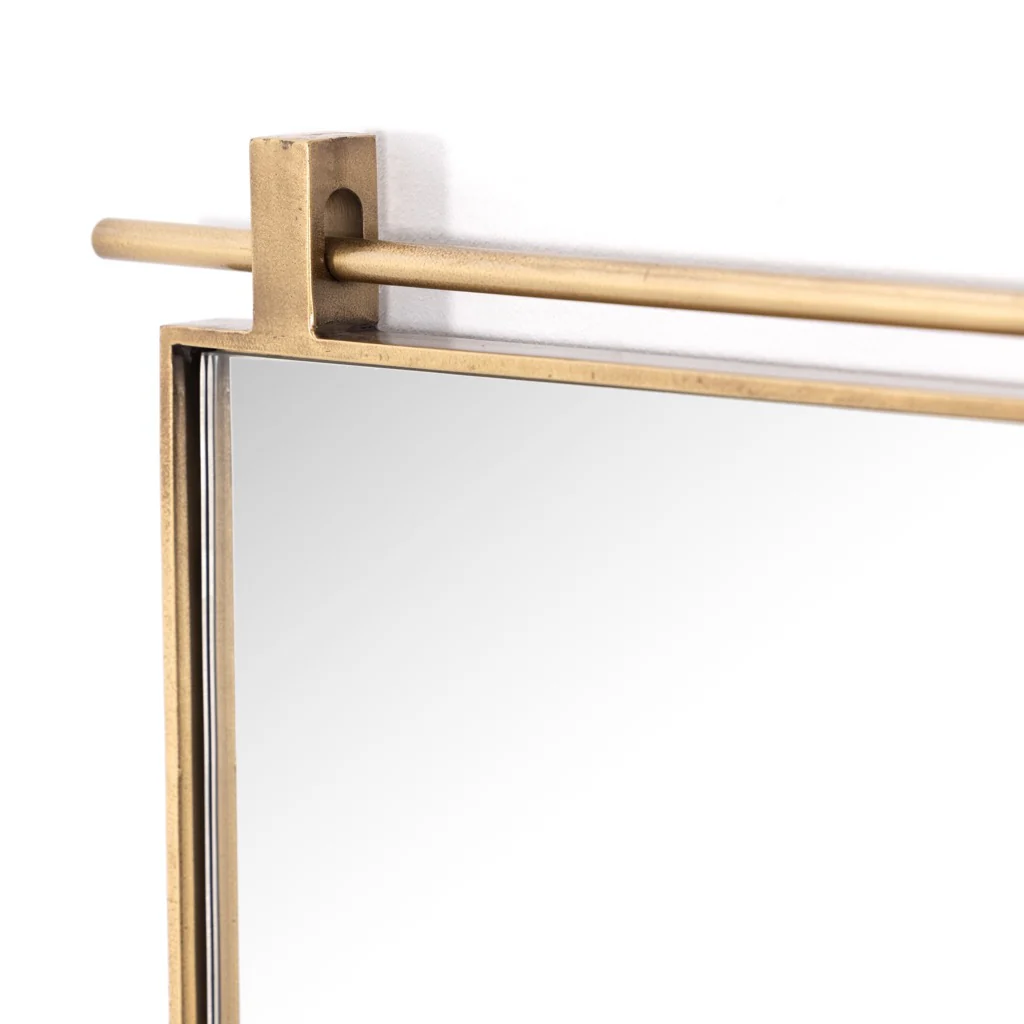 Chico Small Wall Mirror - Antique Brass - Image 5
