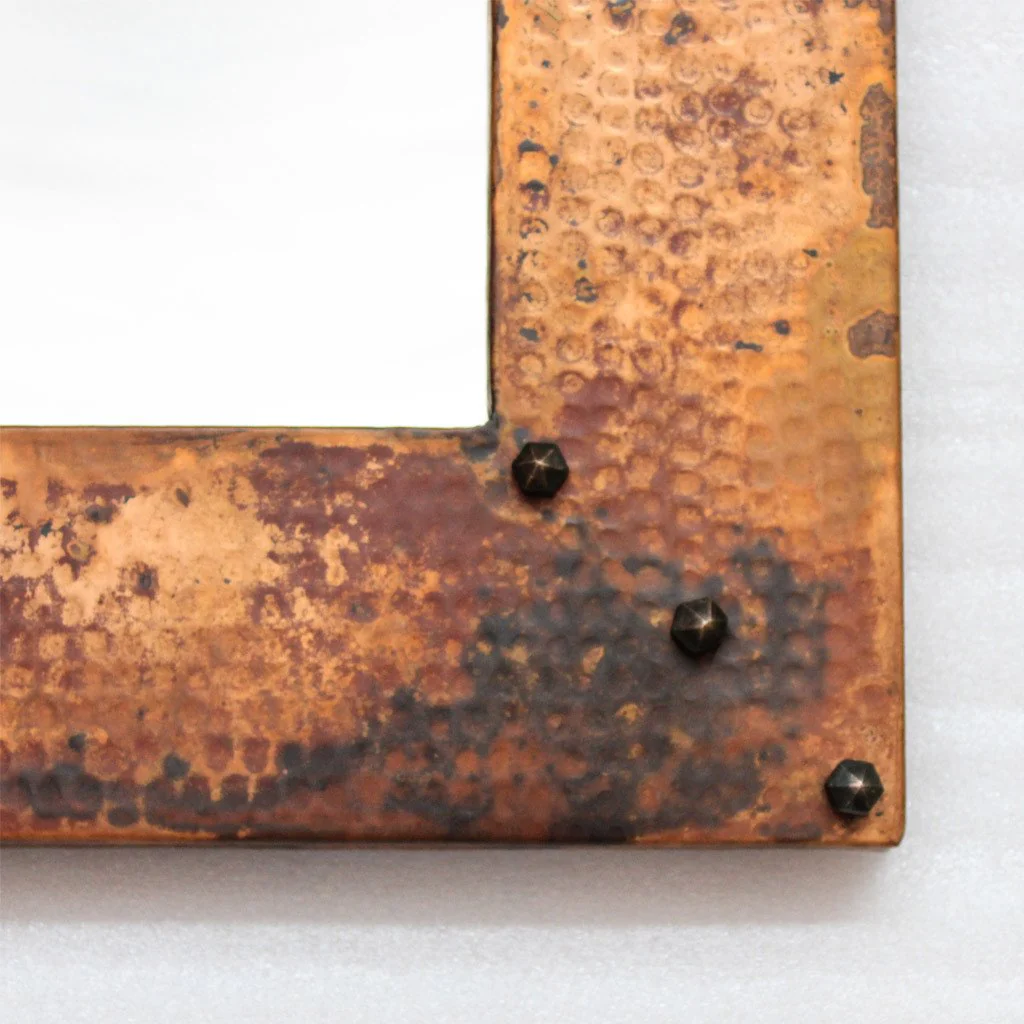 Hammered Copper Vanity Mirror - 27" x 21" - Image 3