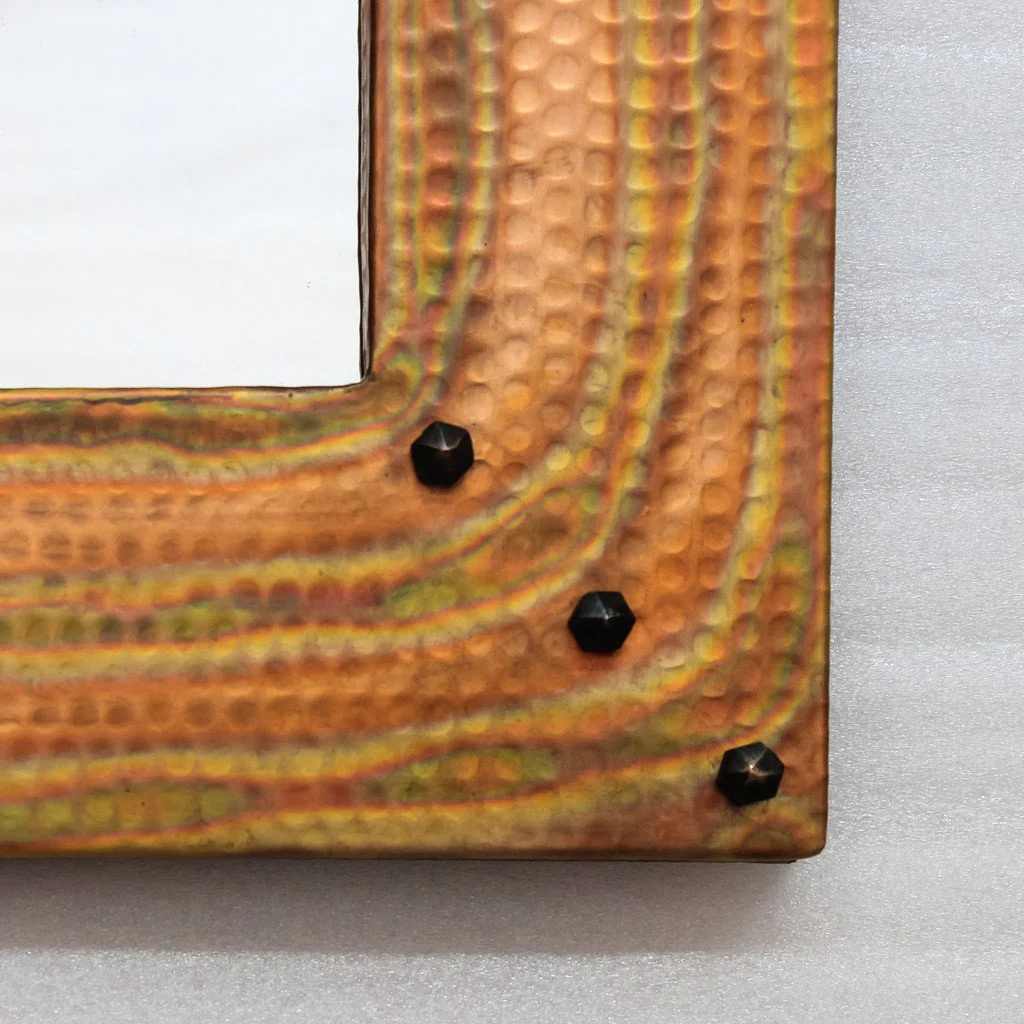 Hammered Copper Vanity Mirror - 27" x 21" - Image 7