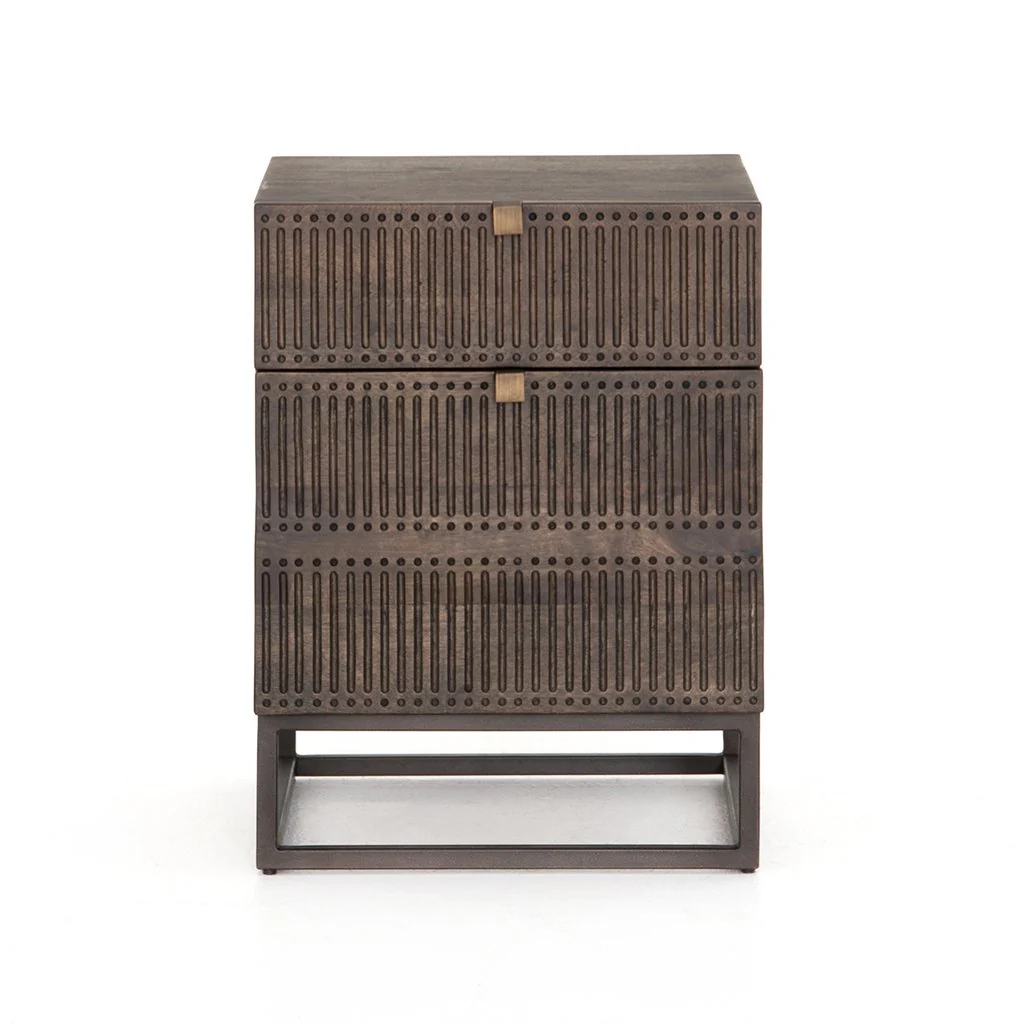 Kelby Filing Cabinet - Carved Vintage Brown - Image 3