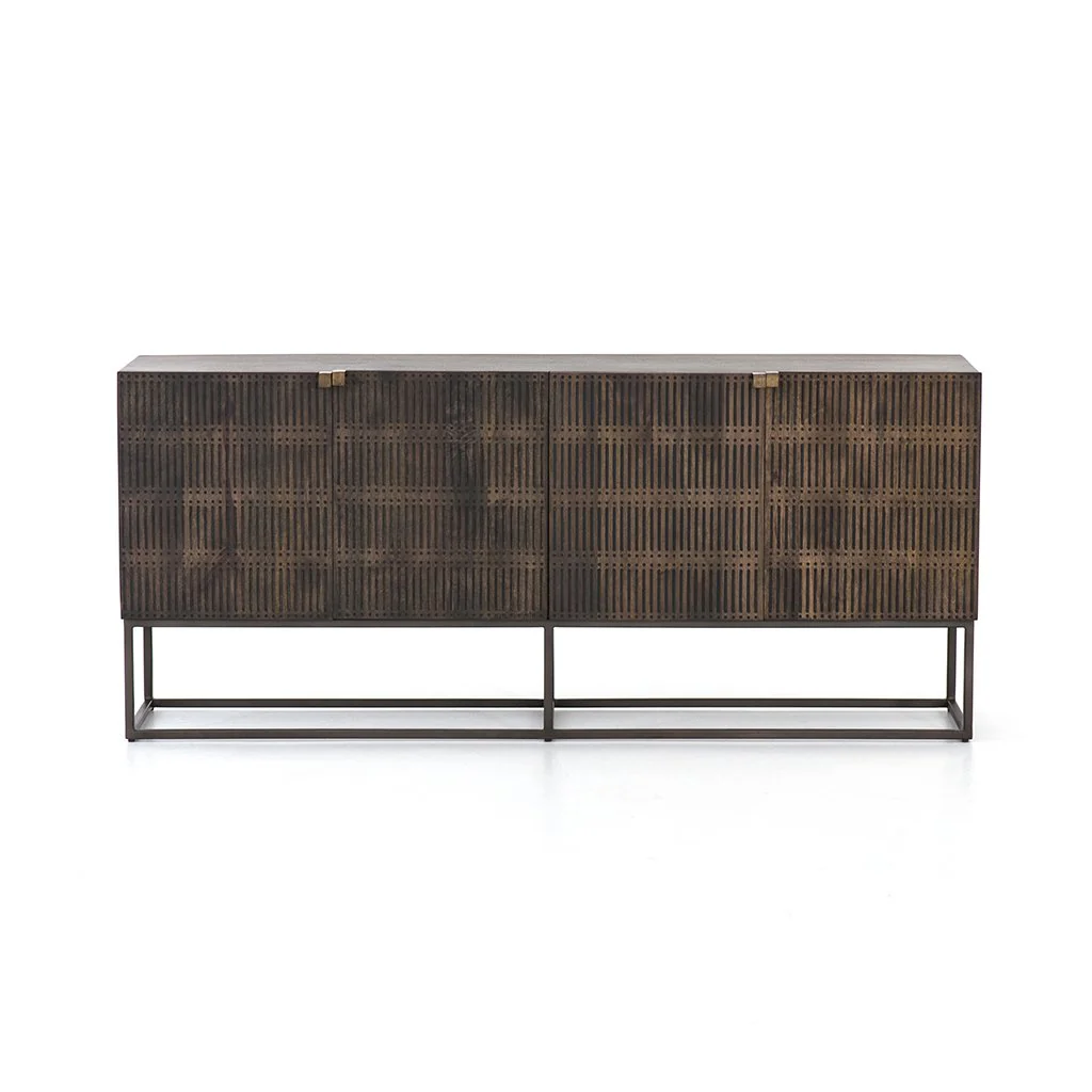 Kelby Sideboard - Carved Vintage Brown - Image 3