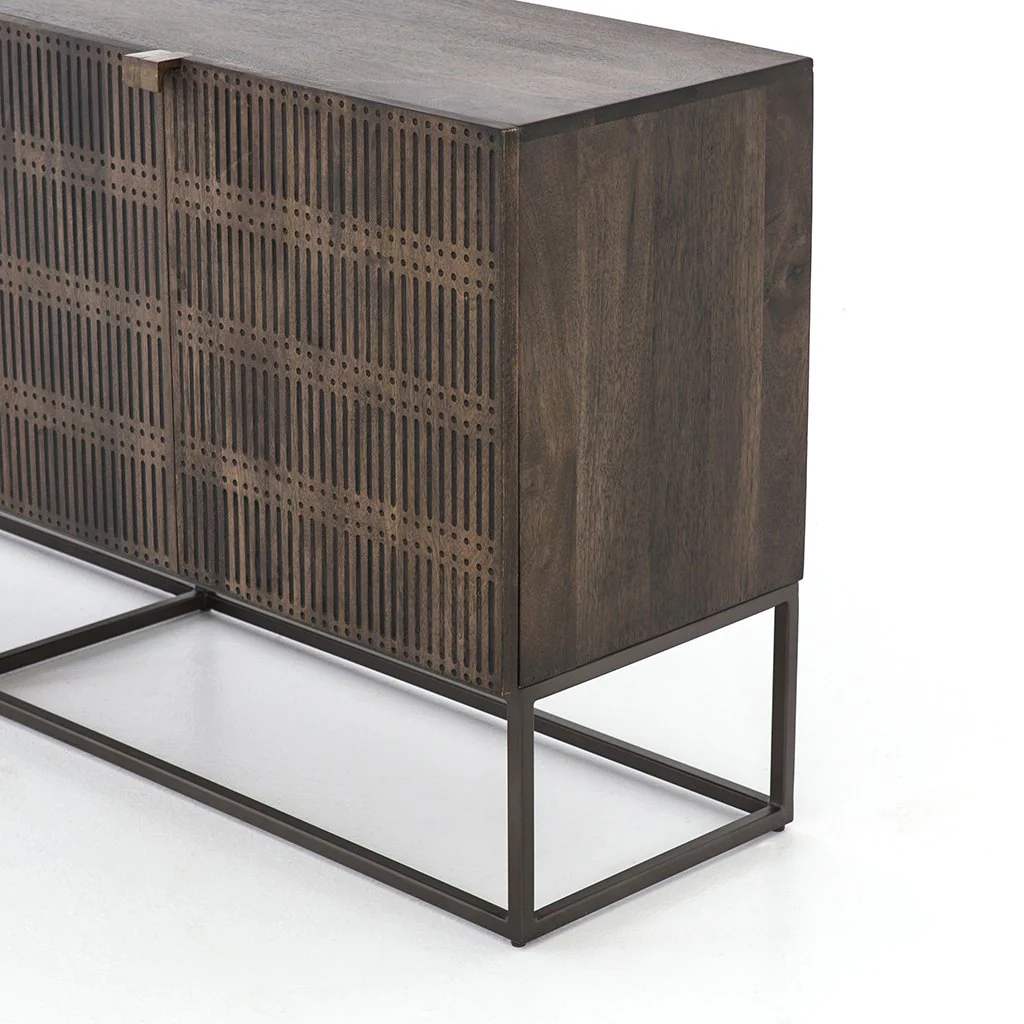 Kelby Sideboard - Carved Vintage Brown - Image 6