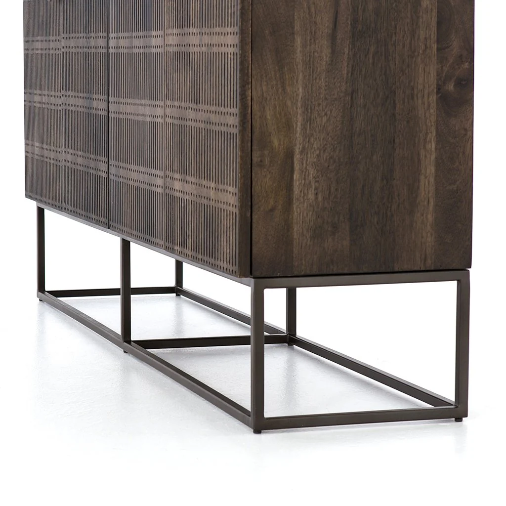 Kelby Sideboard - Carved Vintage Brown - Image 7