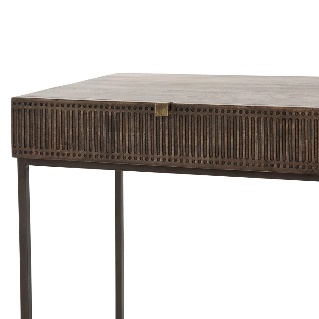 Kelby Writing Desk - Carved Vintage Brown - Image 11