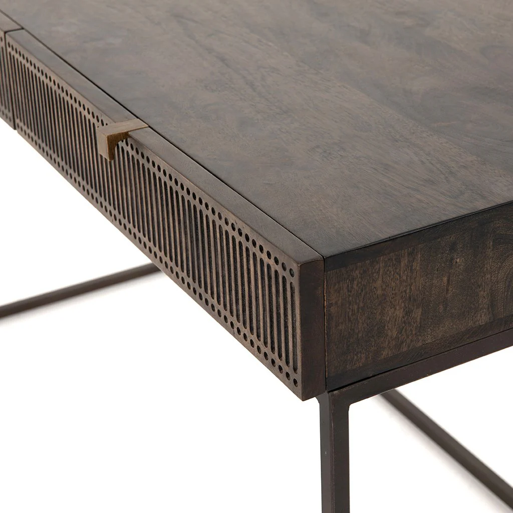 Kelby Writing Desk - Carved Vintage Brown - Image 12