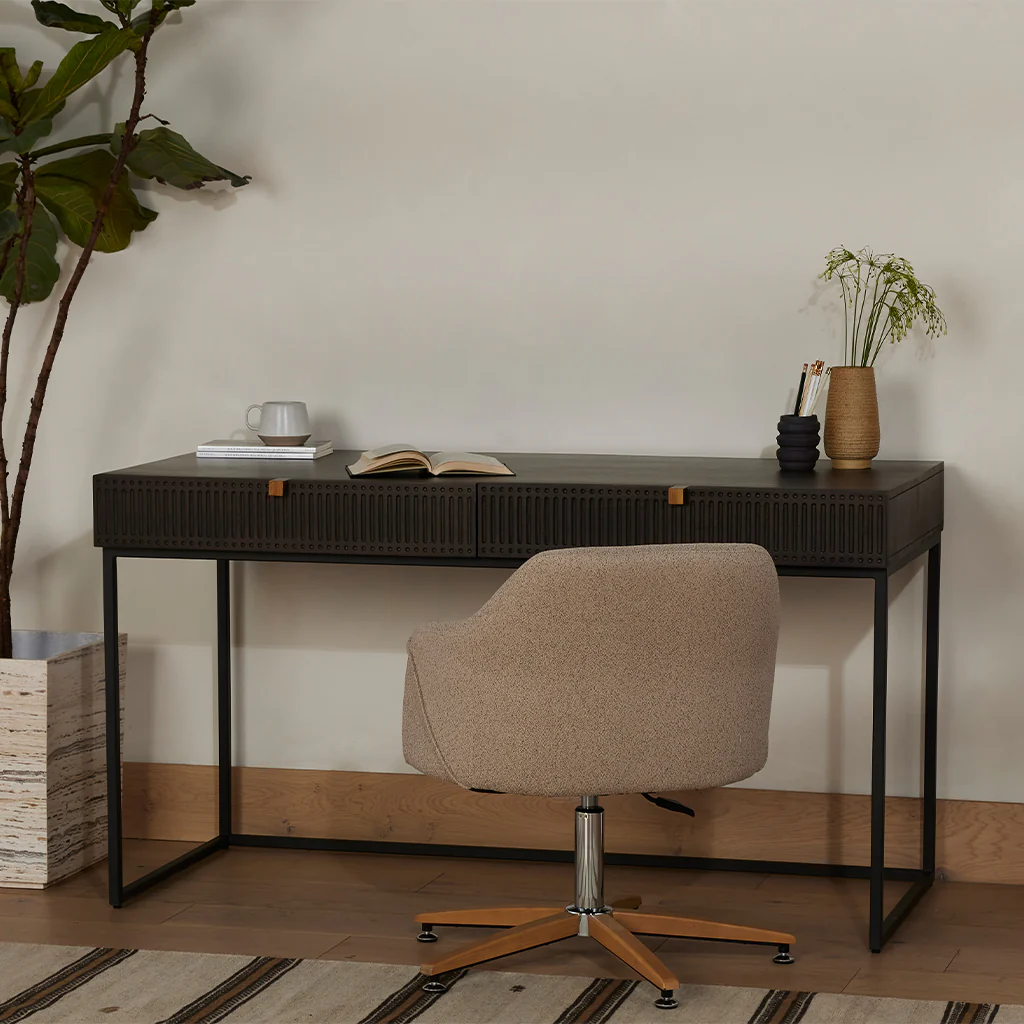 Kelby Writing Desk - Carved Vintage Brown - Image 3