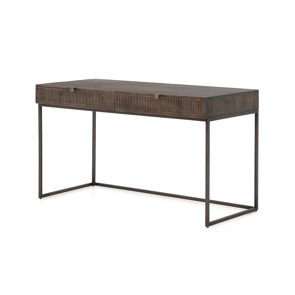 Kelby Writing Desk - Carved Vintage Brown - Image 6