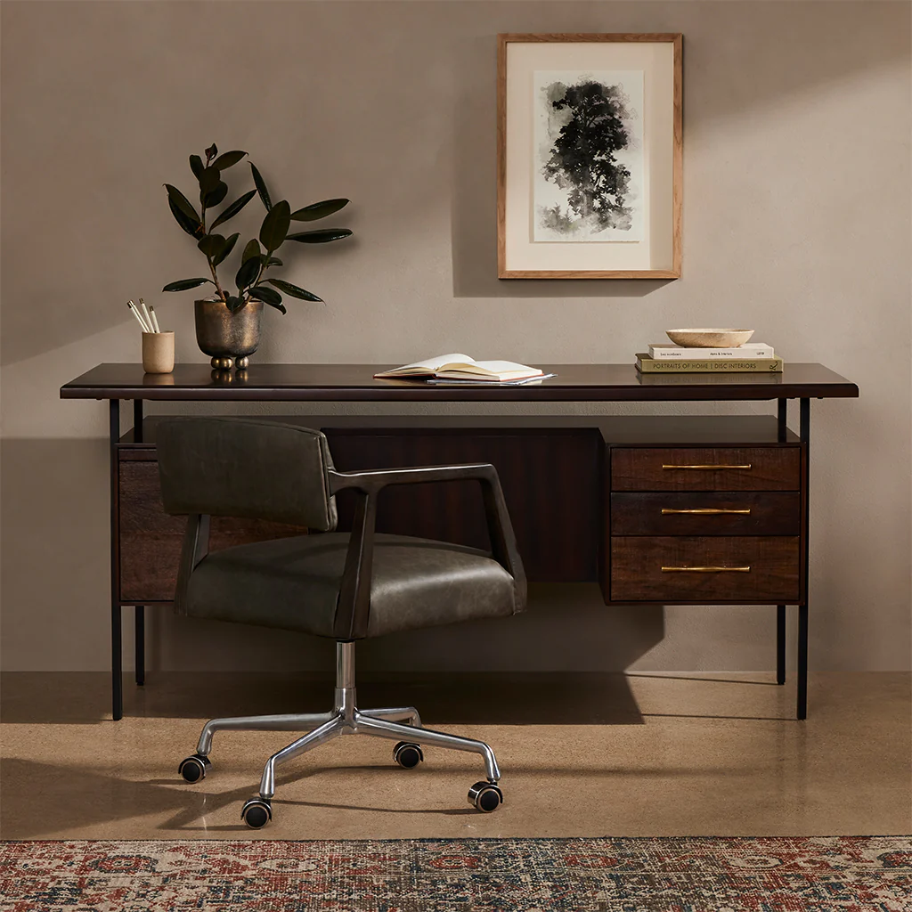 Lauren Desk - Warm Brown Acacia - Image 3