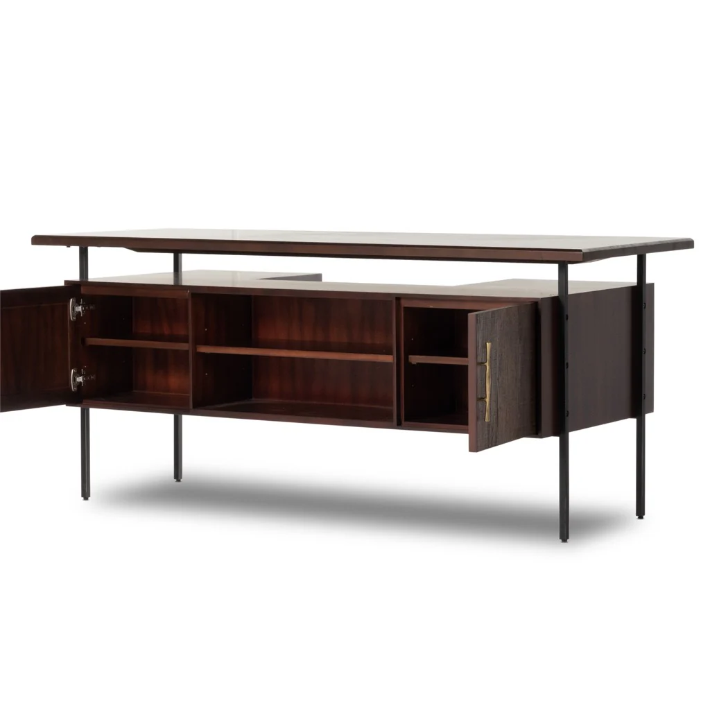 Lauren Desk - Warm Brown Acacia - Image 4