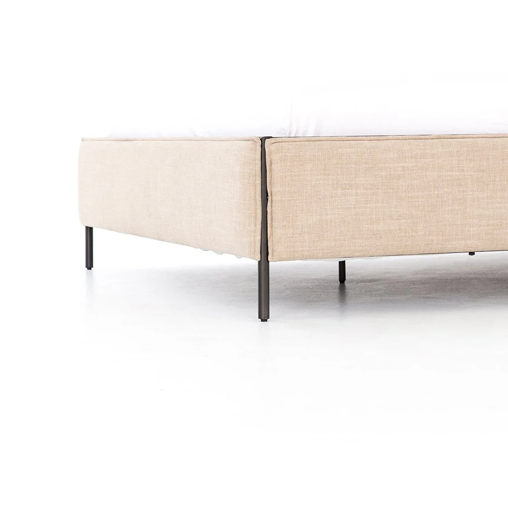 Leigh Upholstered Bed - Palm Ecru - Image 6