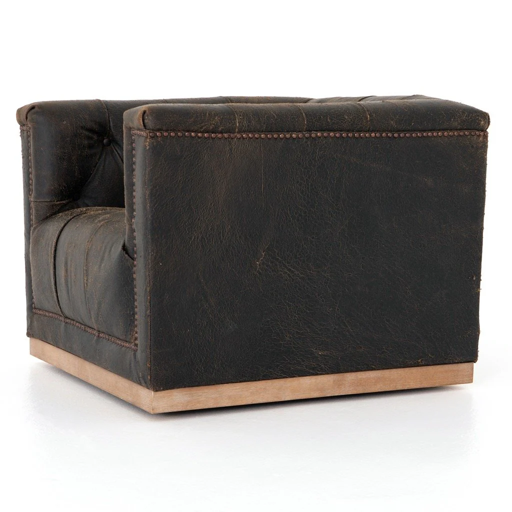 Maxx Swivel Chair - Destroyed Black - Image 6