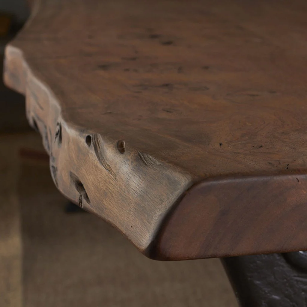 Organic Forge Dining Table - Raw Walnut - Image 9