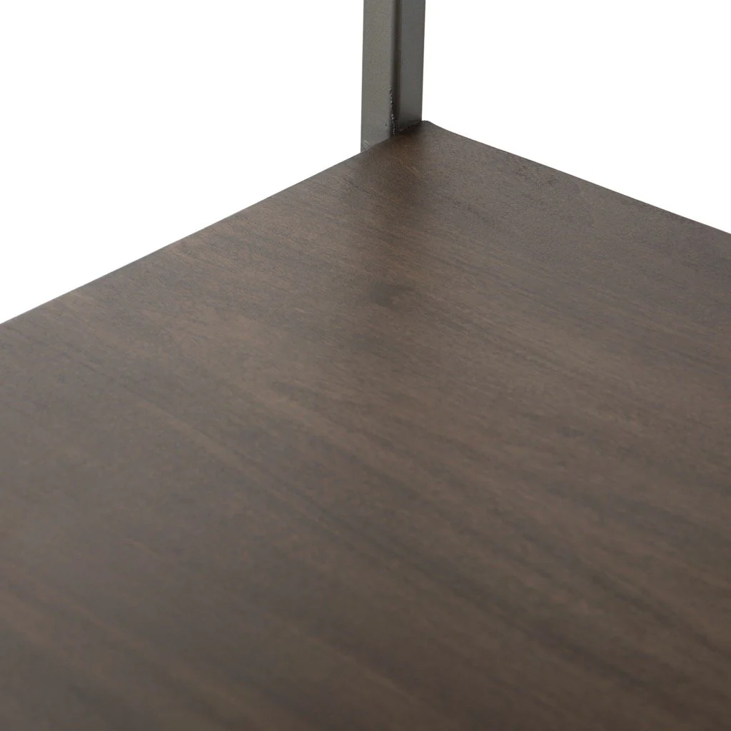 Trey Modular Wall Desk W/ 1 Bookcase - Auburn Poplar - Image 11