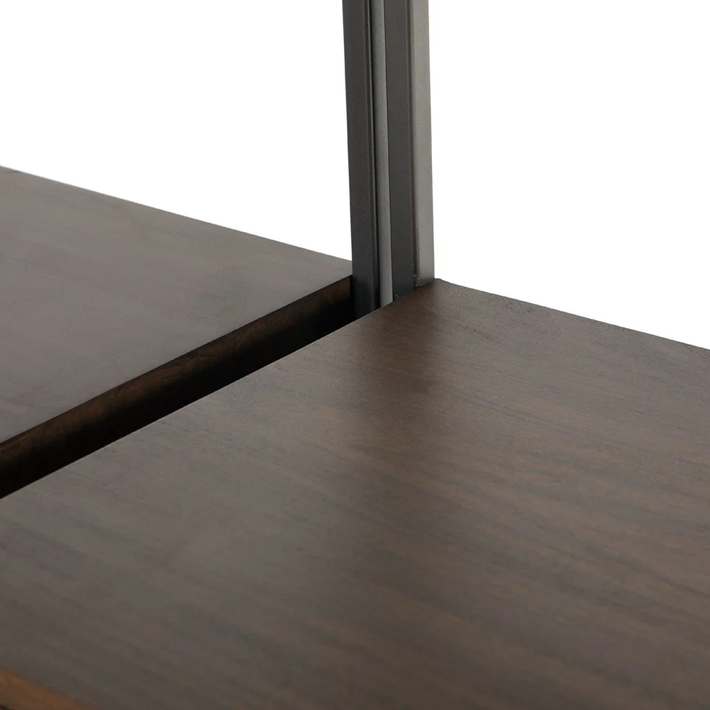 Trey Modular Wall Desk W/ 2 Bookcases - Auburn Poplar - Image 7