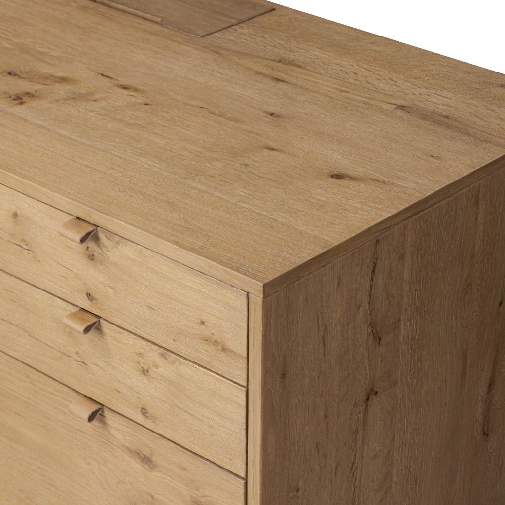 Tula Executive Desk - Worn Oak Veneer - Image 17