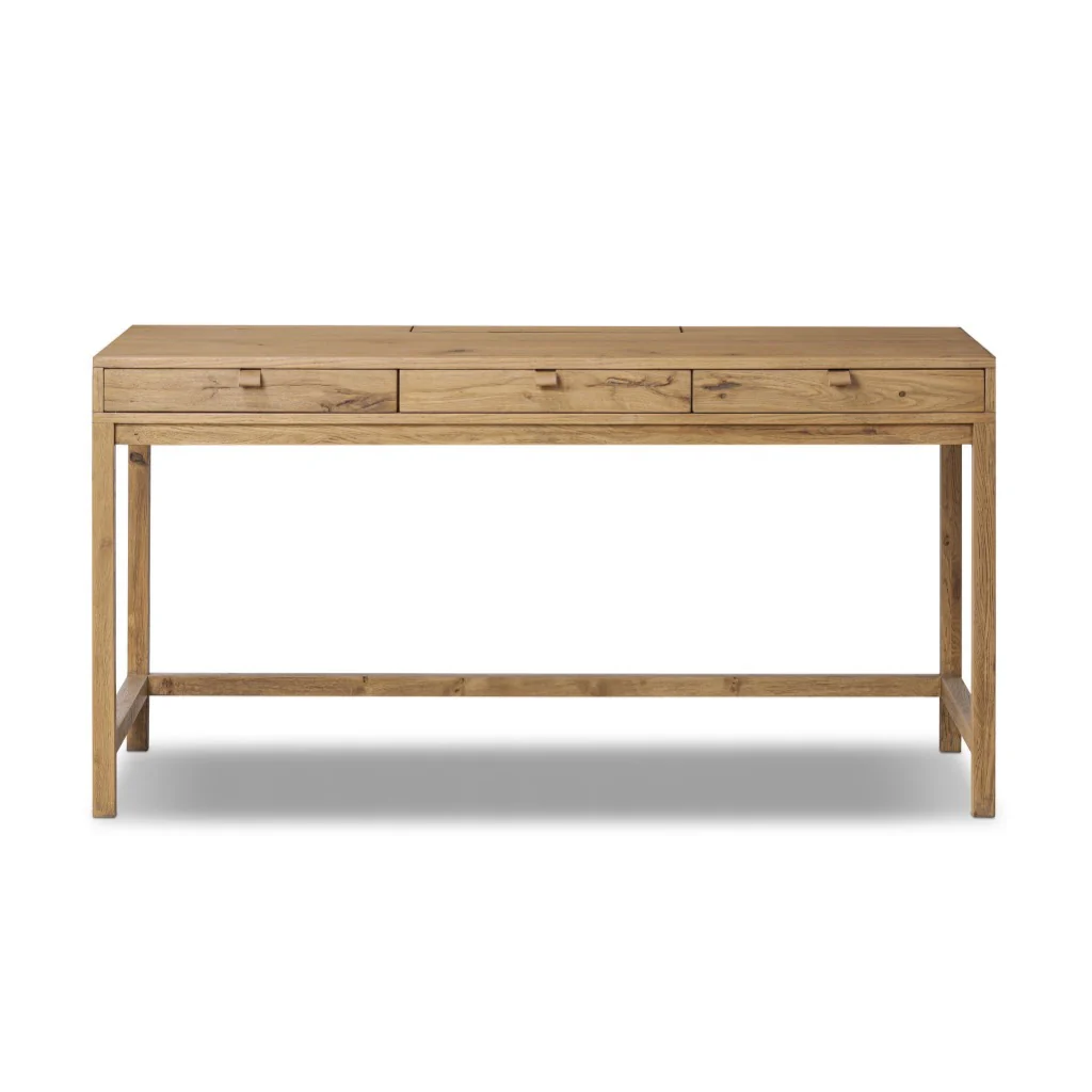 Tula Writing Desk - Worn Oak Veneer - Image 3