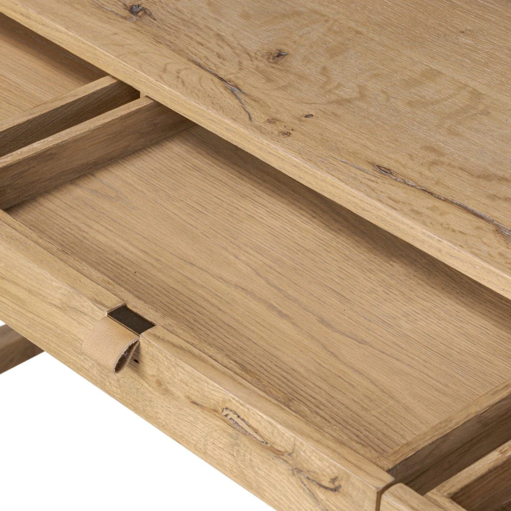 Tula Writing Desk - Worn Oak Veneer - Image 9
